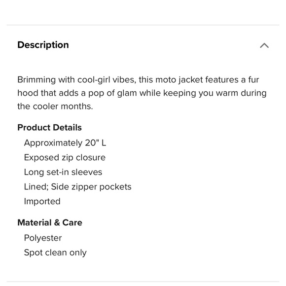 GUESS Leather Moto Jacket with Removable Fur XS - Picture 5 of 7